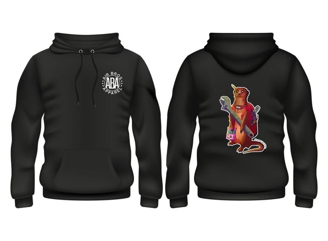 MEERKAT HOODED PULLOVER SWEATSHIRT