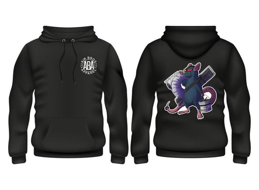 ATTIC RAT HOODED PULLOVER SWEATSHIRT